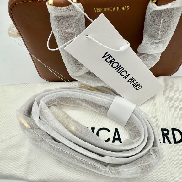 Veronica Beard NWT Boxy Top-Handle Bag Tan Hazel - Picture 10 of 15